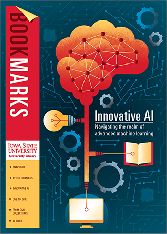 Fall 2023 Bookmarks cover Artificial Intelligence illustration