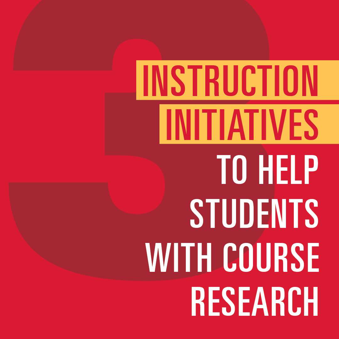 3 Instruction initiatives to help student with course research 